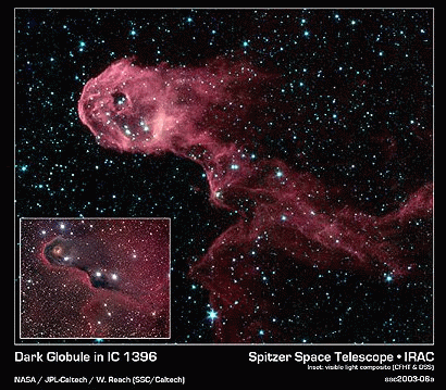 Elevandilondi udu infrapunane pilt 
läbi Spitzeri kosmoseteleskoobi
