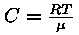 C = R * T / m&uuml;&uuml;